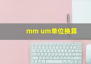 mm um单位换算